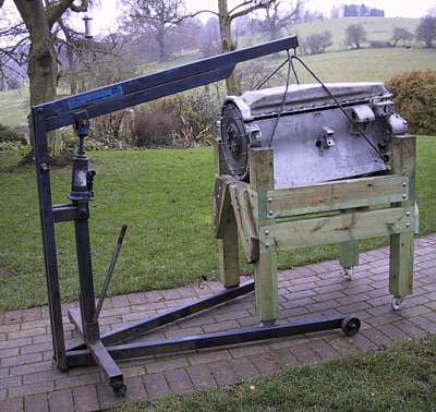 R-R PIII - engine into stand